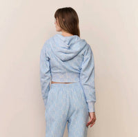 Loveshackfancy - Arienne Cropped Zip Hoodie