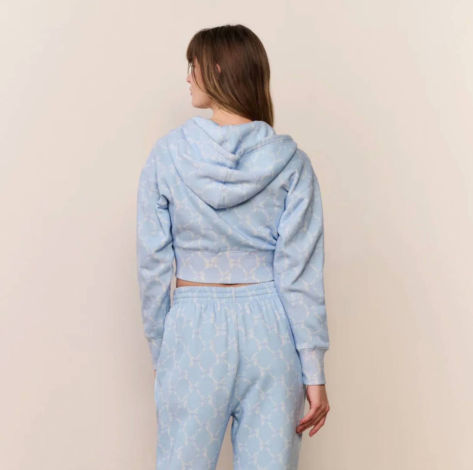 Loveshackfancy - Arienne Cropped Zip Hoodie