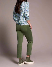 Tribal - Sophie Soft Yarn Three-quarter Sleeve Crewneck Sweater