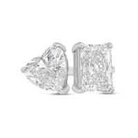 Diana M Jewels - Women's Radiant & Heart Lab-Grown Diamond Fashion Ring (6.00 Ct) - Elegant