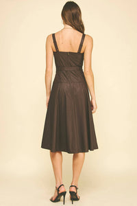 Pinch - Allyn Faux Leather Midi Dress