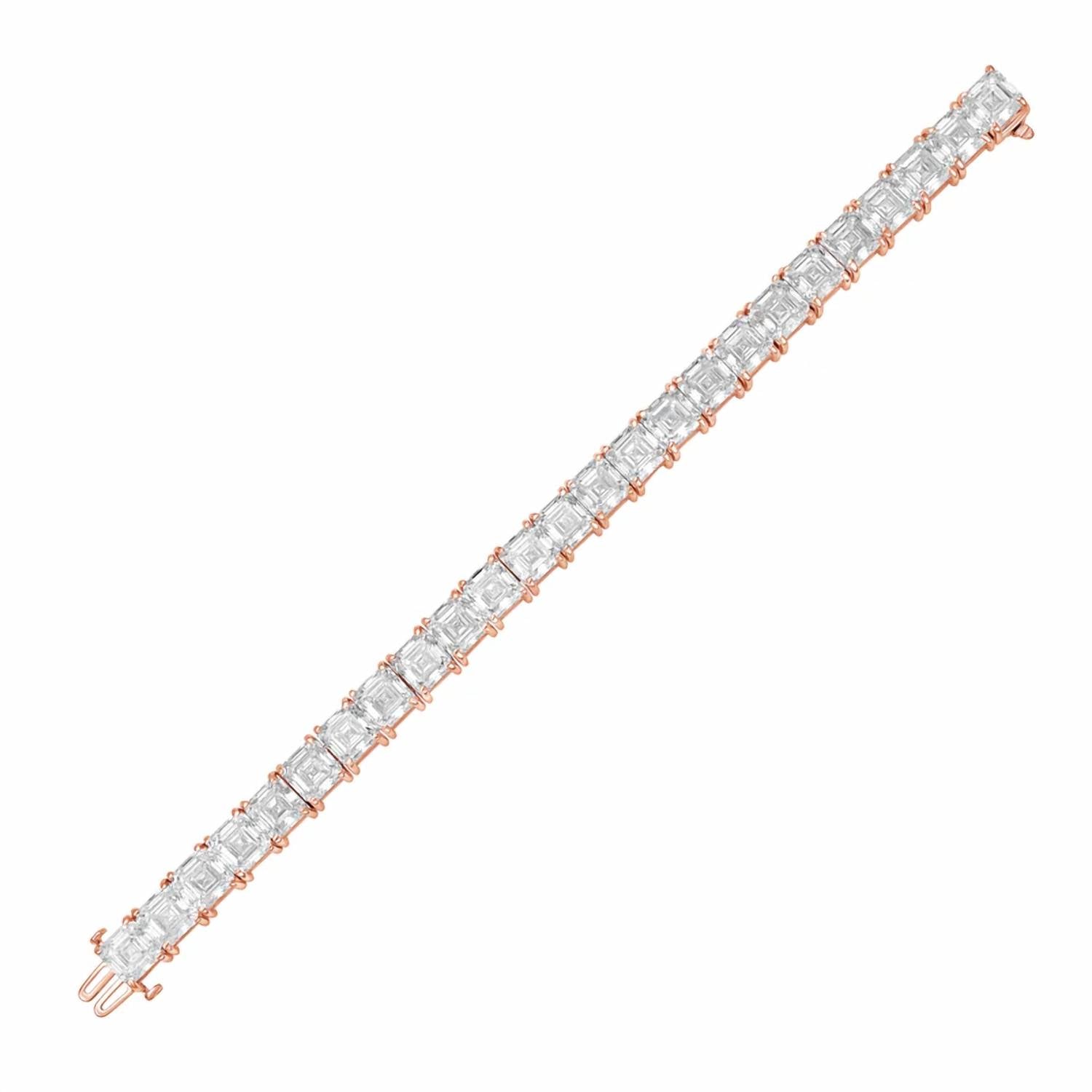 Diana M Jewels - Women's Asscher Lab-Grown Diamond Bracelet (26.00 Ct) - Signature