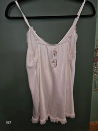 Made In Italy - Women's Silk Cami With Fringe