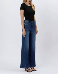 Lovervet - Tummy Control High Rise Wide Leg Jeans