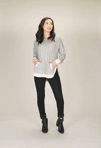 Papillon - Brushed Jersey Polka Dot Hoody Sweater