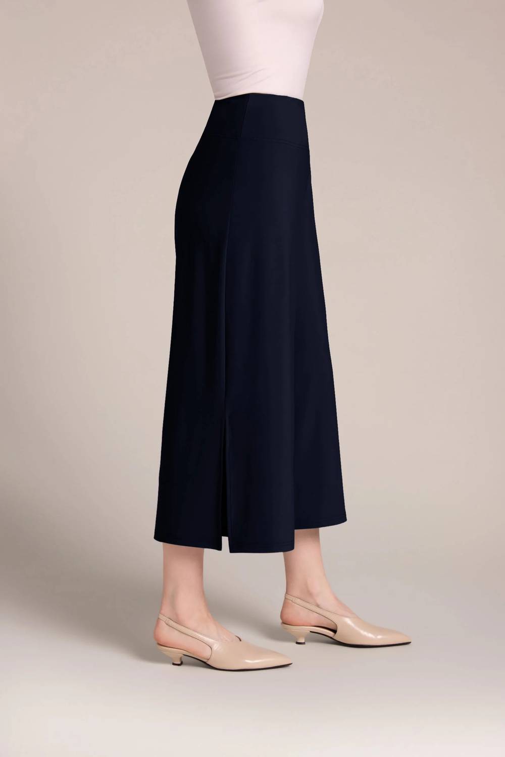 Sympli - Side Slit Wide Leg Capri Pant
