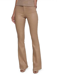 L'Agence Marty High Rise Flare Jean in cappuccino coated - women's jeans
