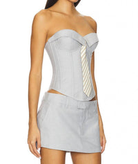 Guizio - Chrys Oxford Corset Blouse