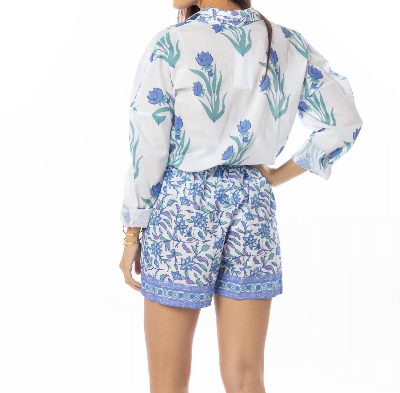 Bindu Robi Long Sleeves Top in jasmine violet - women's long sleeve top - alternate view