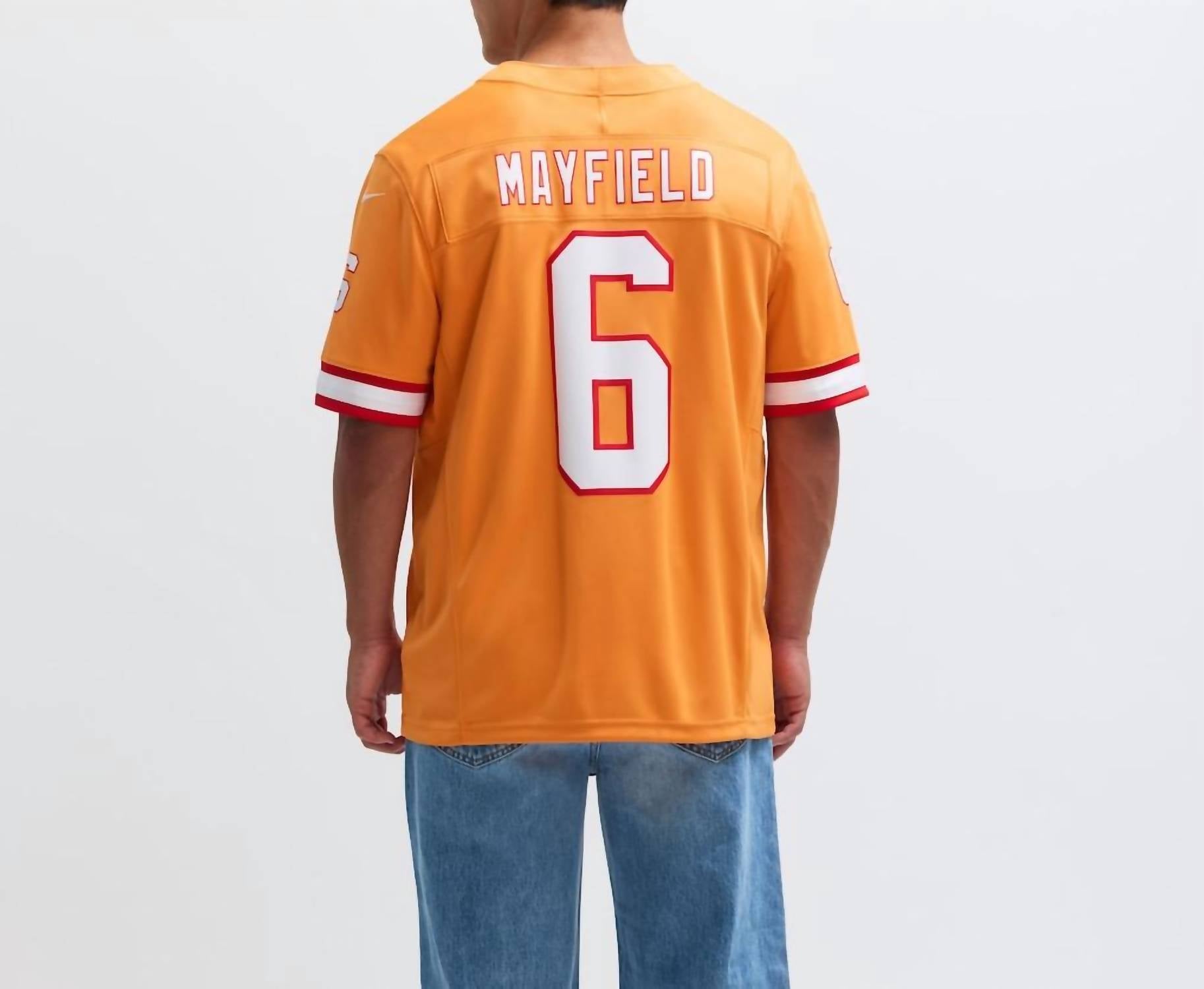 NIKE Baker Mayfield Jersey Tee in orange - men's t-shirt - alternate view