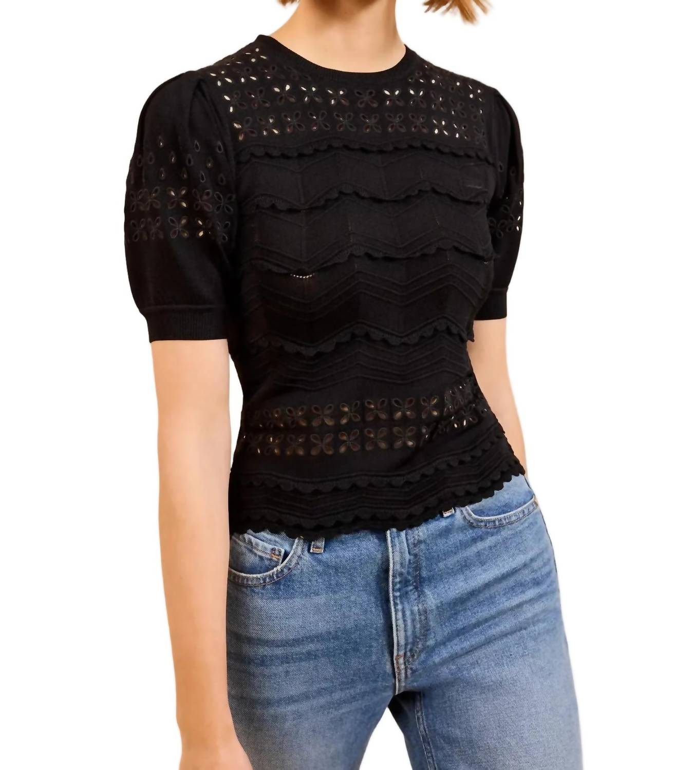 Ulla Johnson - Marcelena Eyelet Knit Top