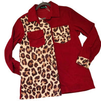 Sterling Kreek - Women's Leopard Patchwork Shacket