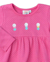 Luigi Kids - Kid's 3 Golf Balls Embroidered Tier Long Sleeve Dress