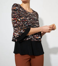Joseph Ribkoff - Contrast Trim Top