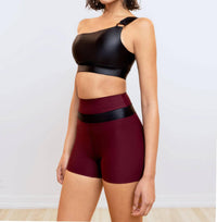 HEROINE SPORT O-bra One-shoulder Sports Bra in black - women's intimate - alternate view