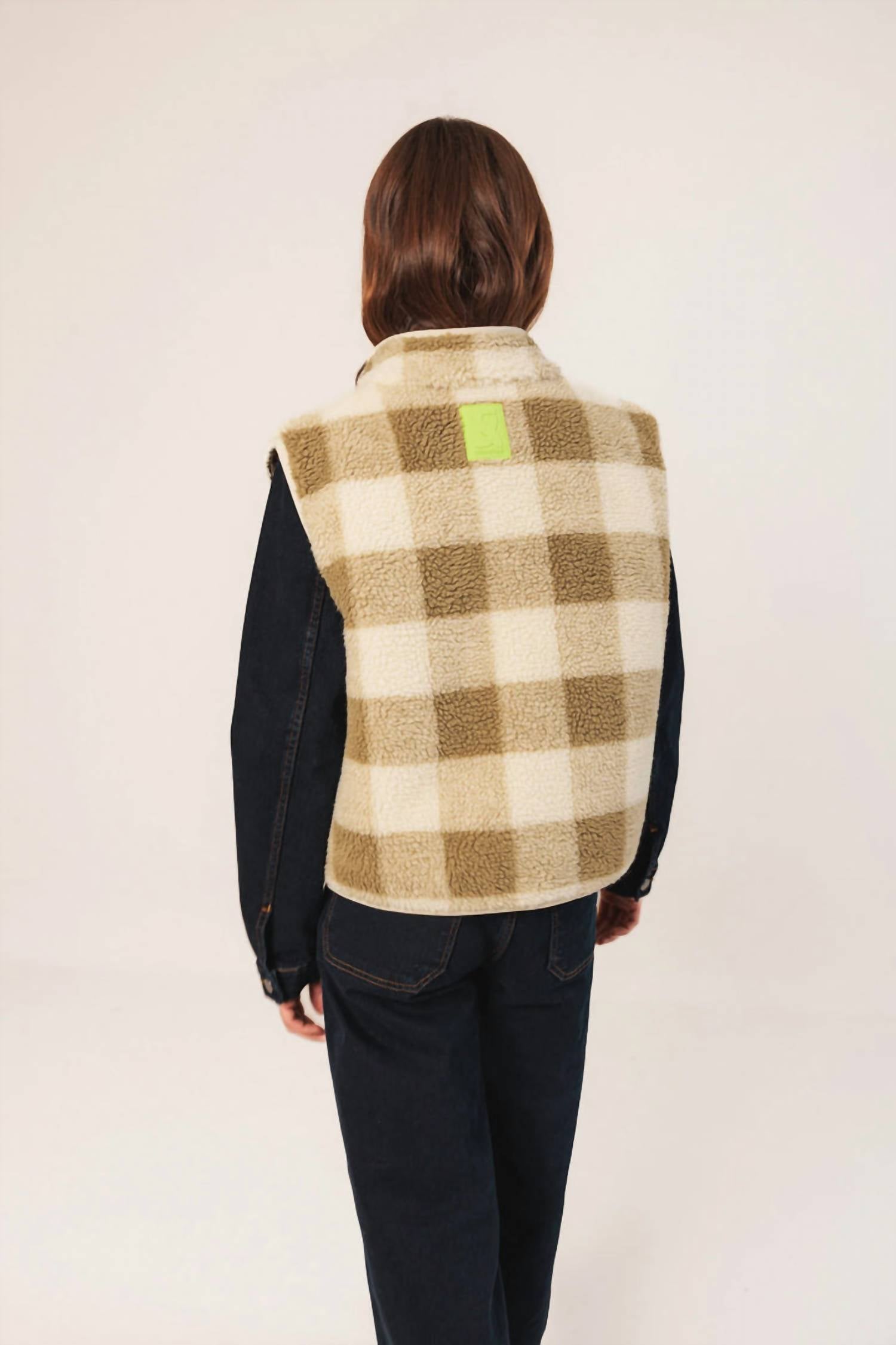 Indi & Cold - Teddy Plaid Vest