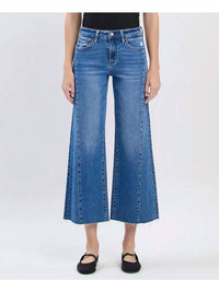 Vervet By Flying Monkey - High Rise Raw Hem Twist Wide Jeans