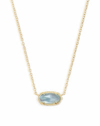 Kendra Scott Women's Elisa Pendant Necklace in light blue illusion - women's jewelry