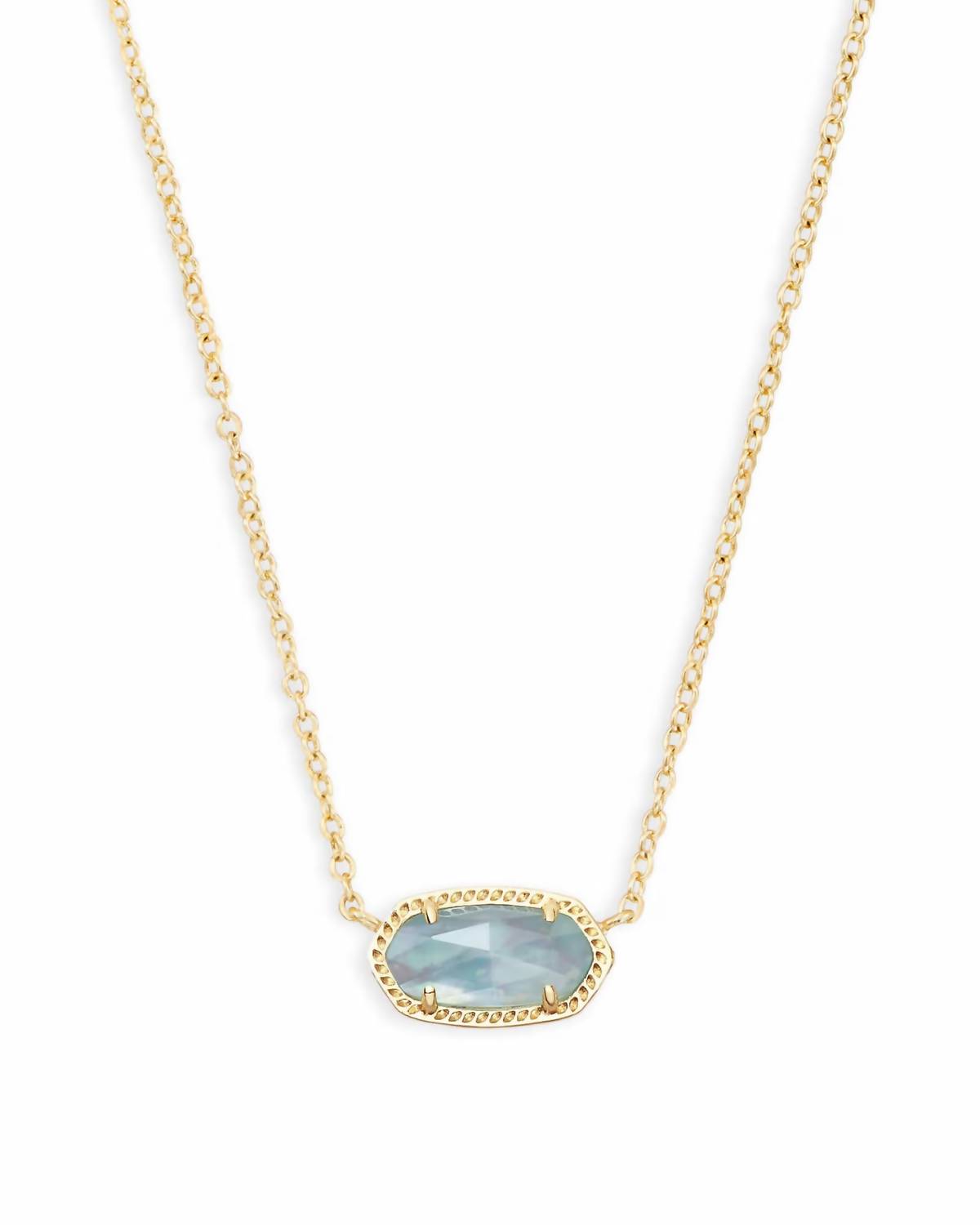Kendra Scott Women's Elisa Pendant Necklace in light blue illusion - women's jewelry