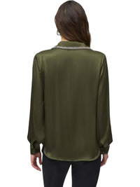 Joseph Ribkoff - Satin Straight Fit Collared Blouse