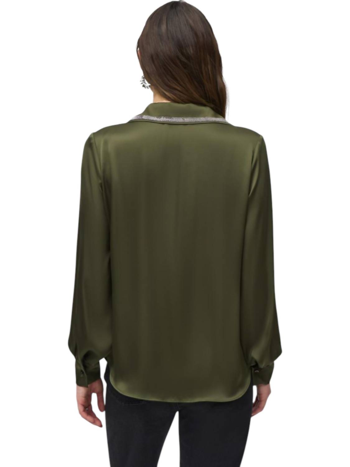 Joseph Ribkoff - Satin Straight Fit Collared Blouse