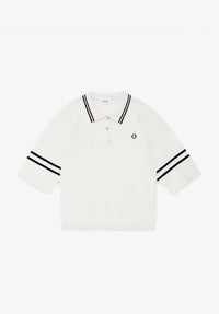 Ottod'Ame - Polo Top With Black Stripe