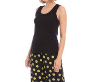 Karen Kane Ribbed Scoop Neck Tank in black - women's tank top - alternate view
