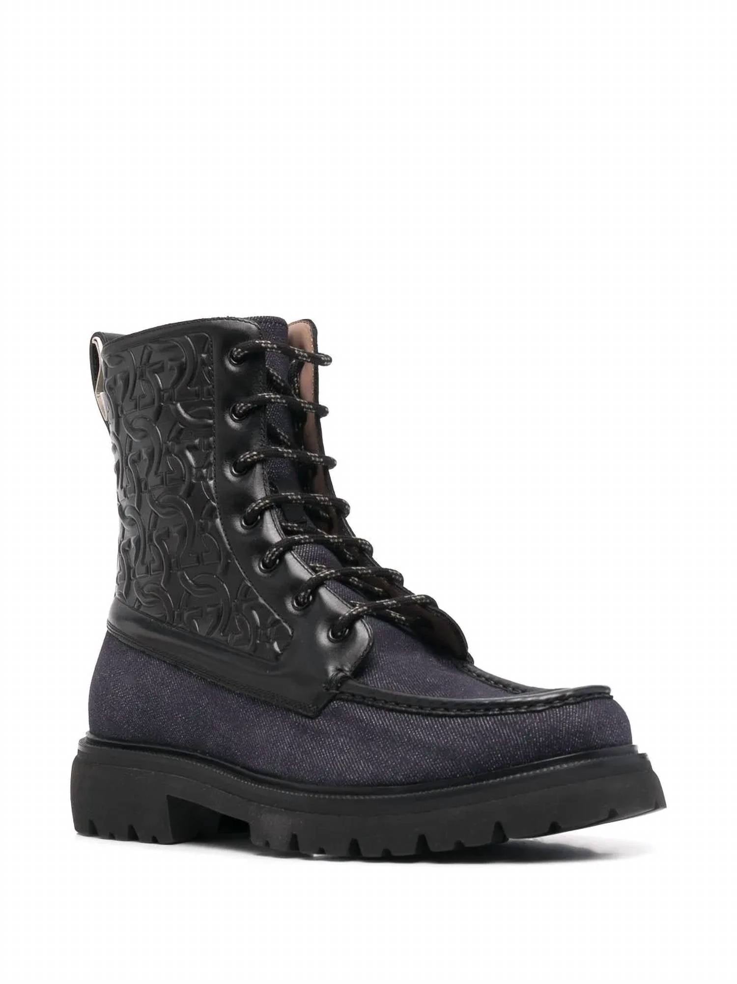 Salvatore Ferragamo - Men's Gancini Combat Boots