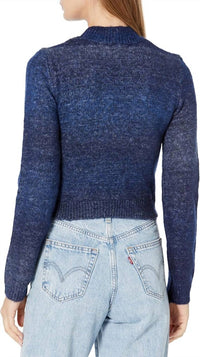 NIA Aspen Crewneck Sweater in blue - women's cardigan - detail view