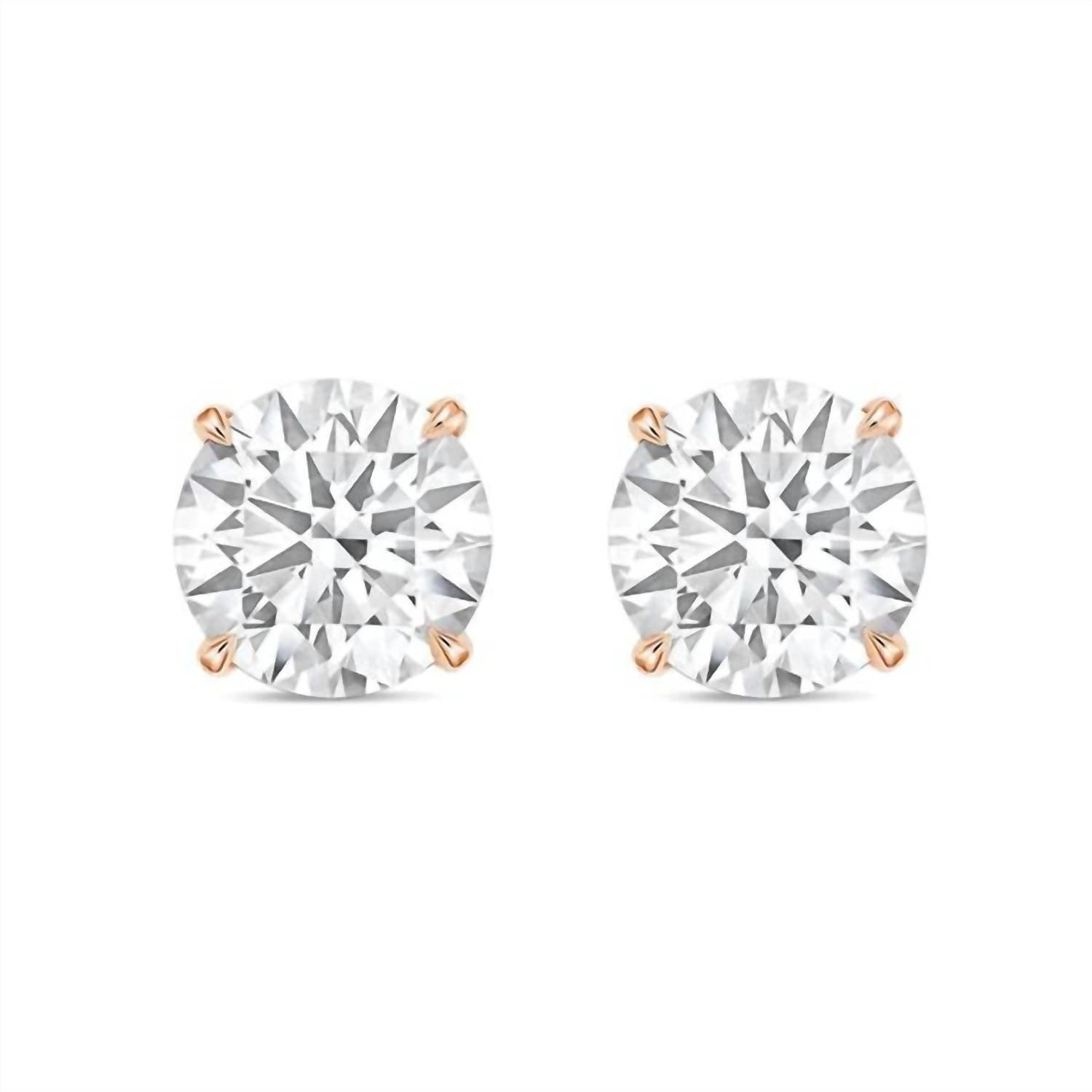 Diana M Jewels - 10.00 Cts Lab Grown Diamond Round Studs Earrings