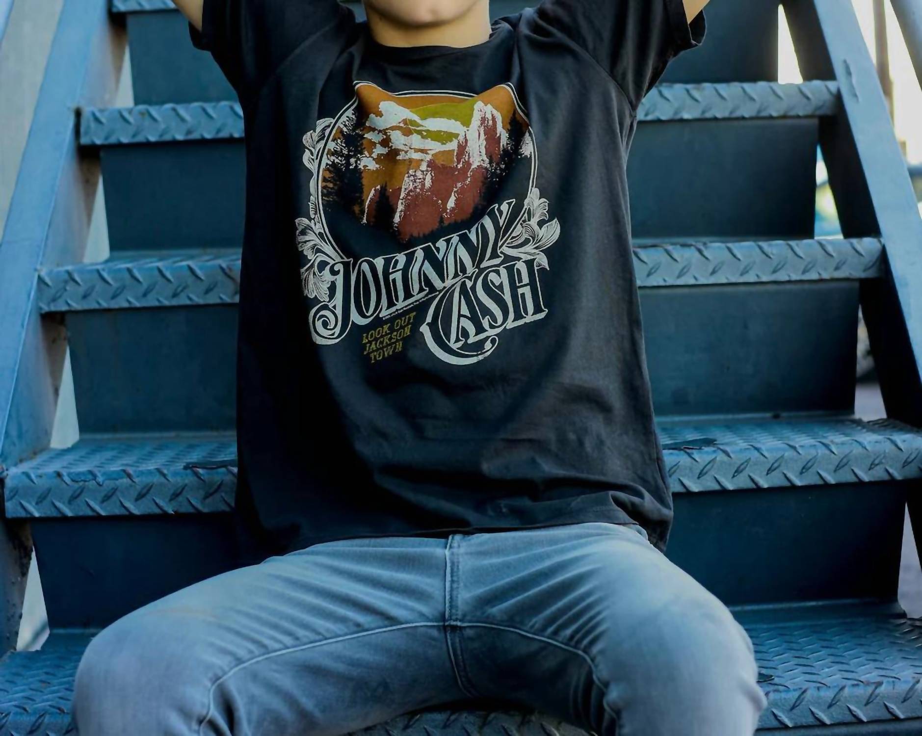 Rowdy Sprout - Boys' Johnny Cash Organic Tee