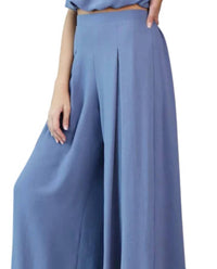 Kld. Signature - Matte Crepe Pleated Wide Leg Pants