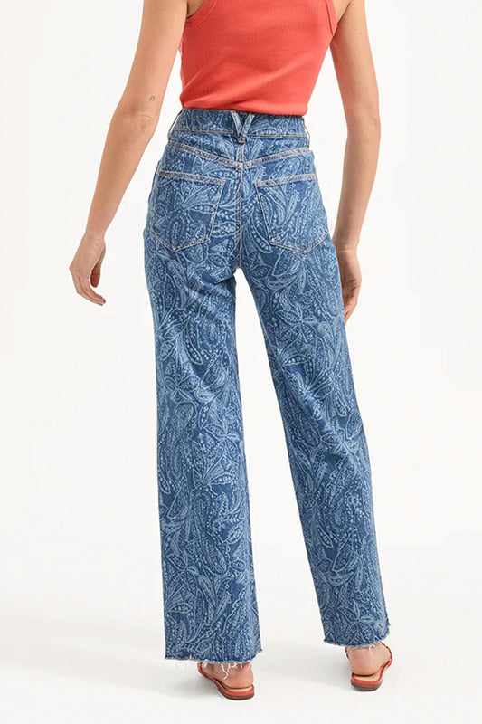 Veronica Beard - Taylor Paisley Printed Wide-leg Jean