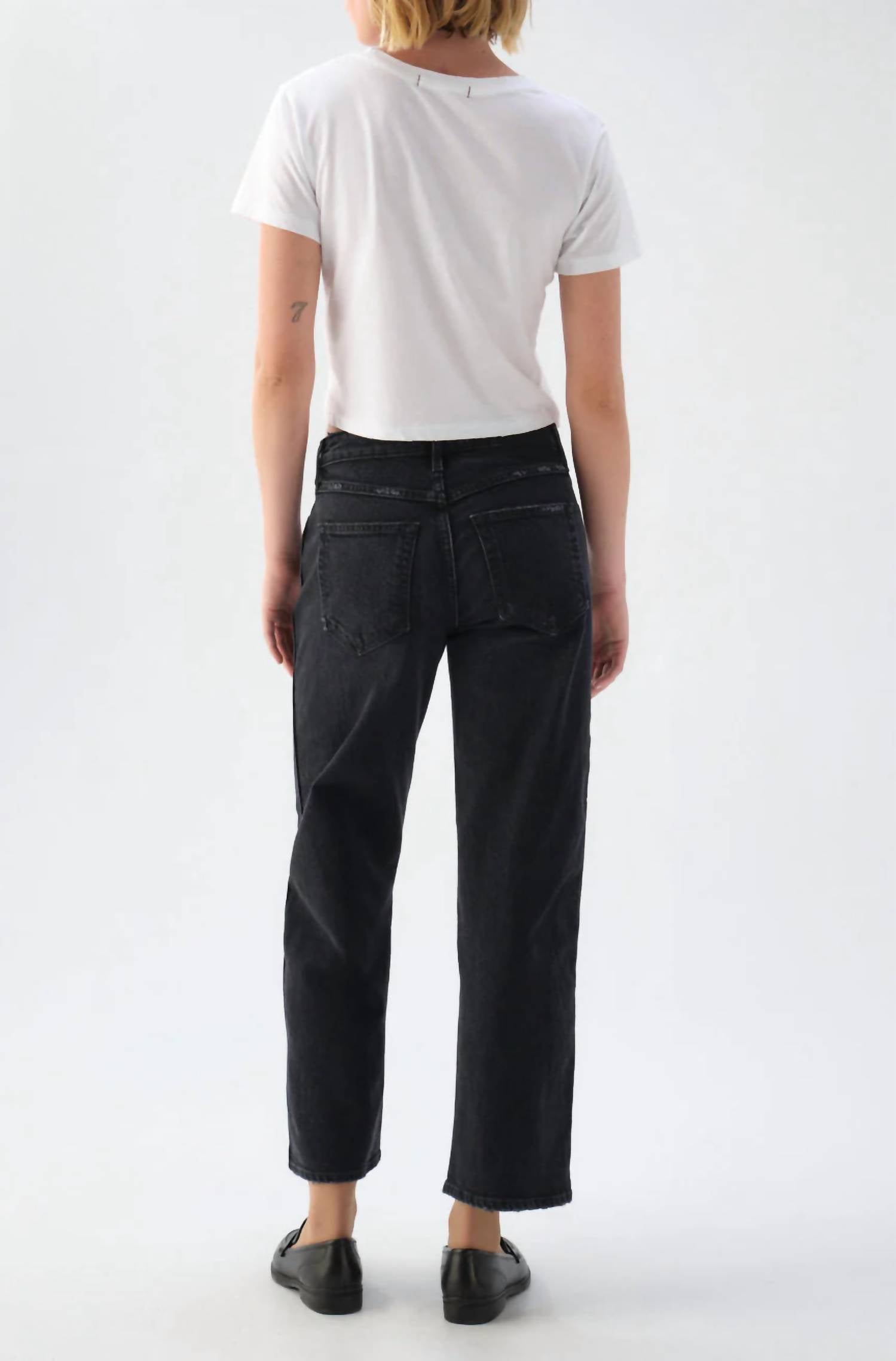 Amo - Billie Cropped Wide Straight Leg Jeans