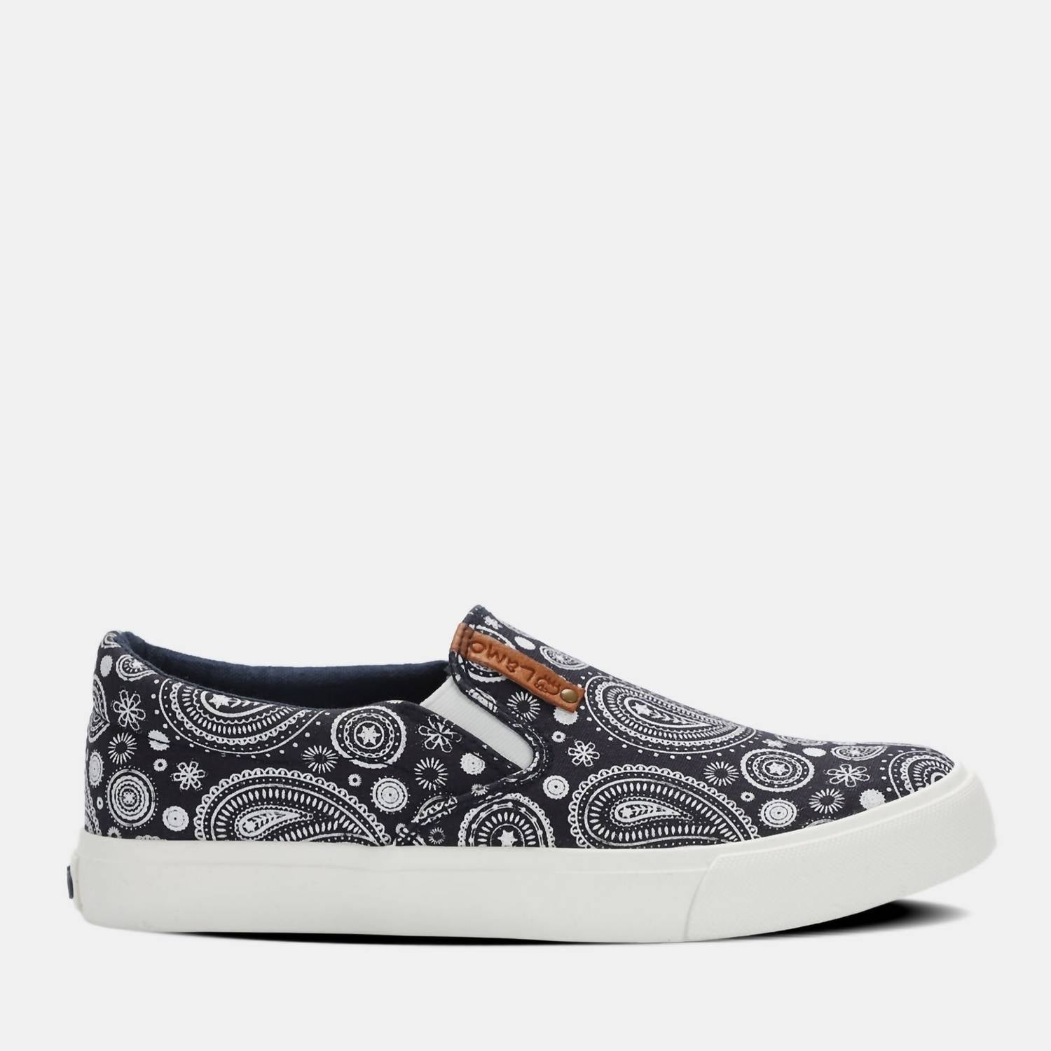 Lamo Women's Classic Piper Exotic Slip-on Shoe in navy paisley - women's sneaker