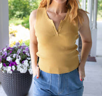 Mystree - Timeless Ribbed Sweater Tank Top