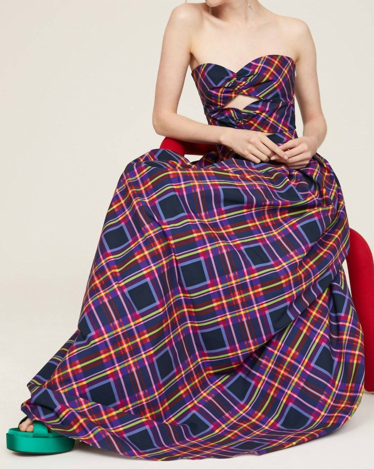 SACHIN & BABI Ava Maxi Skirt in party plaid - women's skirt - view 4