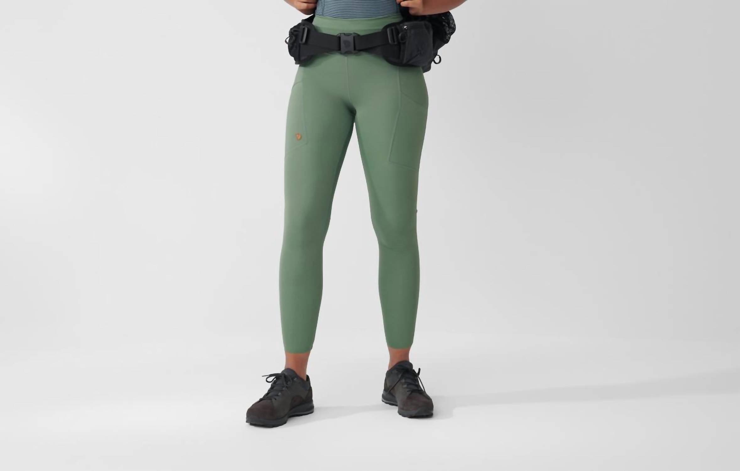 Fjallraven Abisko Tights in patina green 614 - women's pants