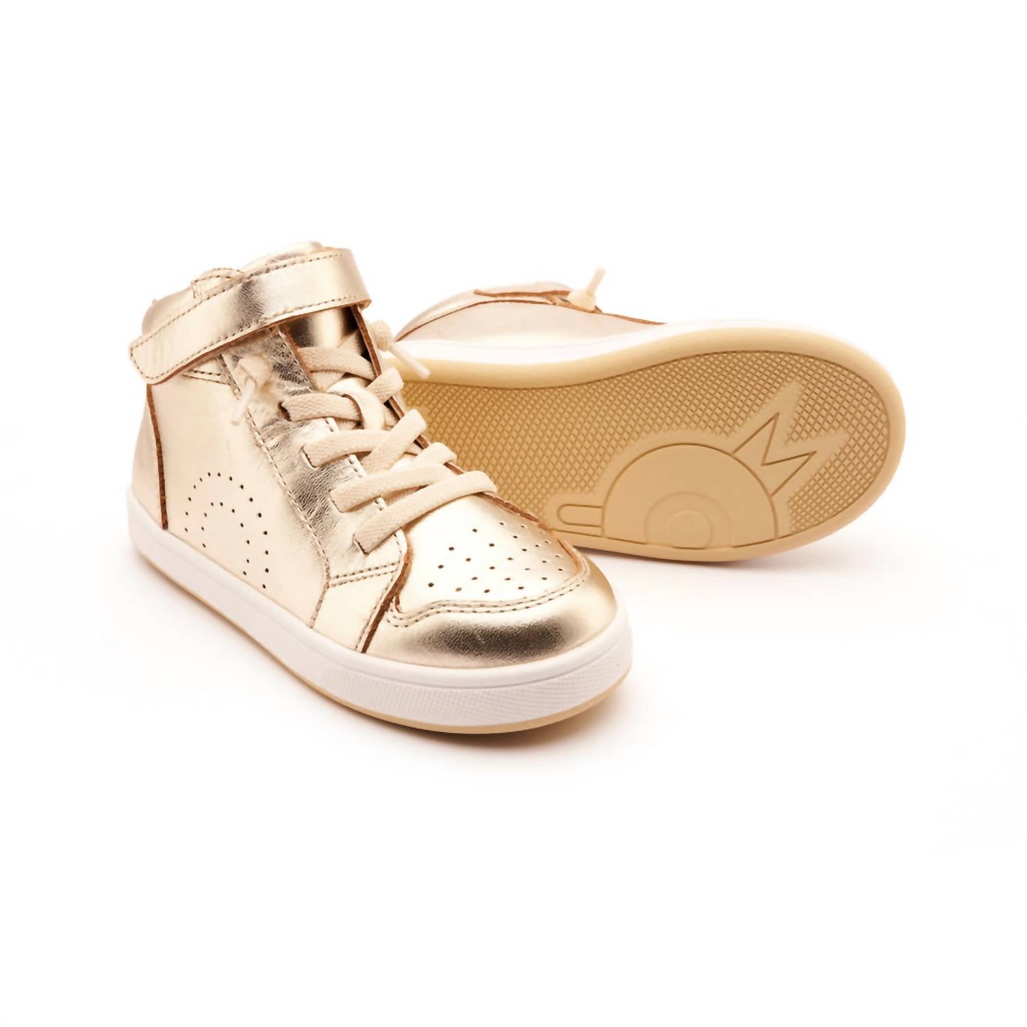 Oldsoles - Girls Skill Leather High Top Sneakers