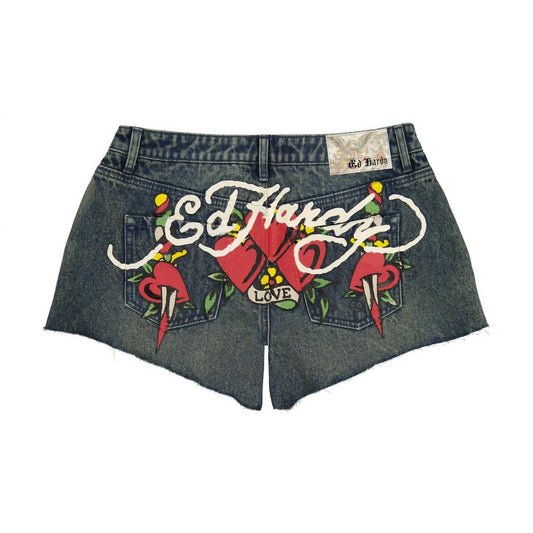Ed Hardy - Women's Heart Dagger Denim Short