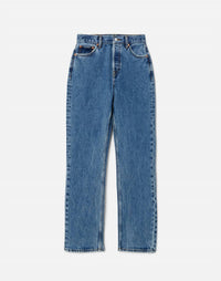 RE/DONE Standard Straight Leg Jeans in blue mere - women's jeans - view 7