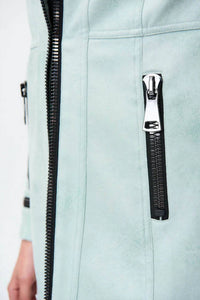 Joseph Ribkoff Faux Suede Jacket in mint - women's jacket - view 4