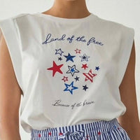 Skies Are Blue - Land of the Free Sleeveless Top