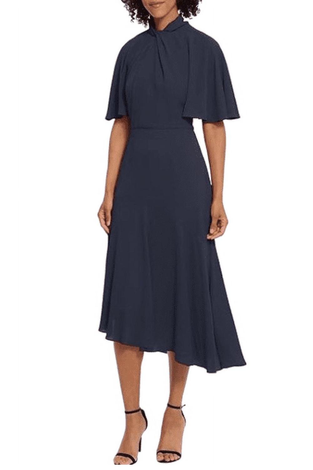 Maggy London - Twisted Mock Neck Asymmetrical Dress