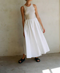 By Together - Woven Cotton Midi Skirt