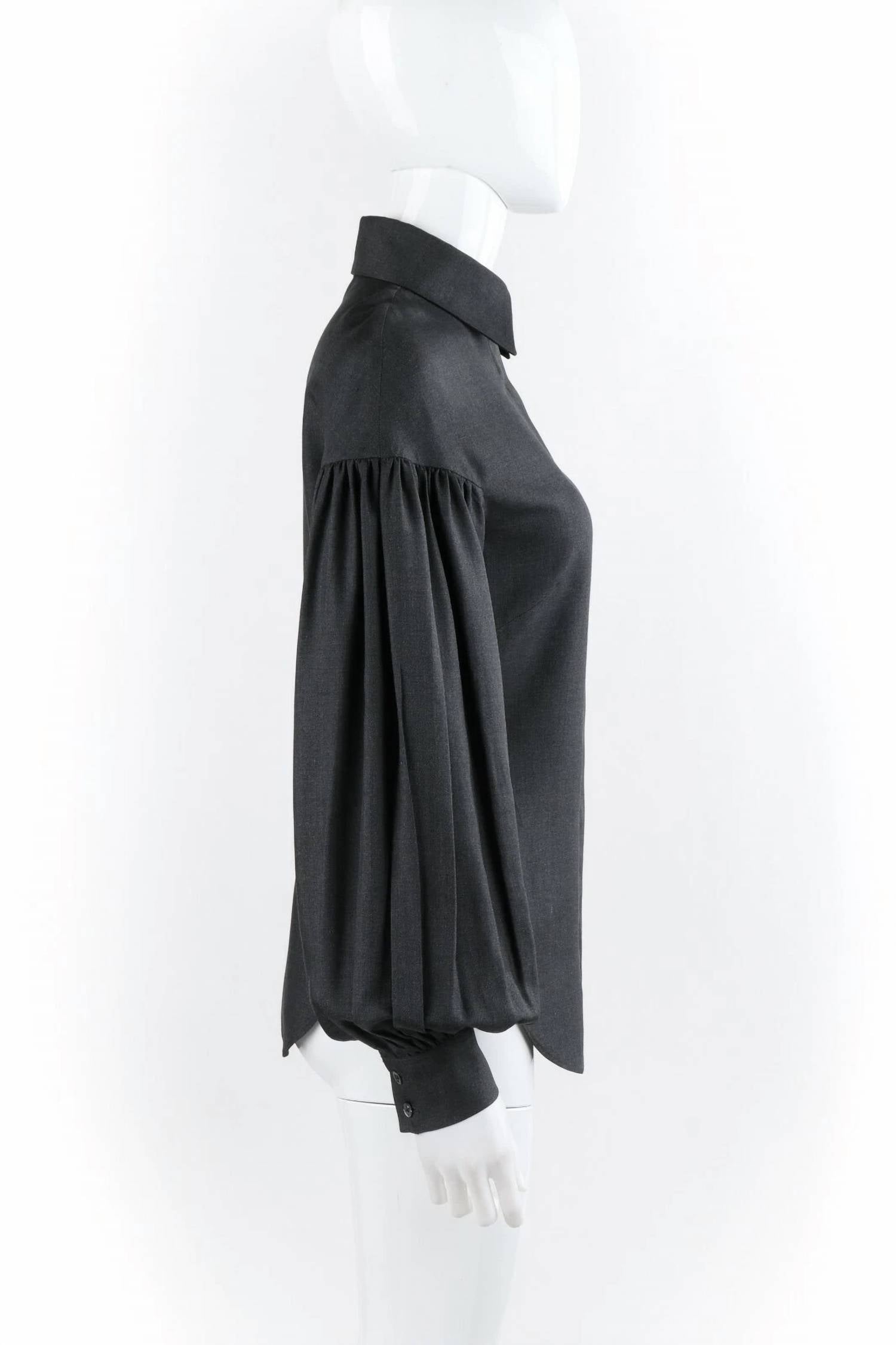Alexander Mcqueen - Women's Pre-loved Overlook Pleated Bishop Sleeve Top