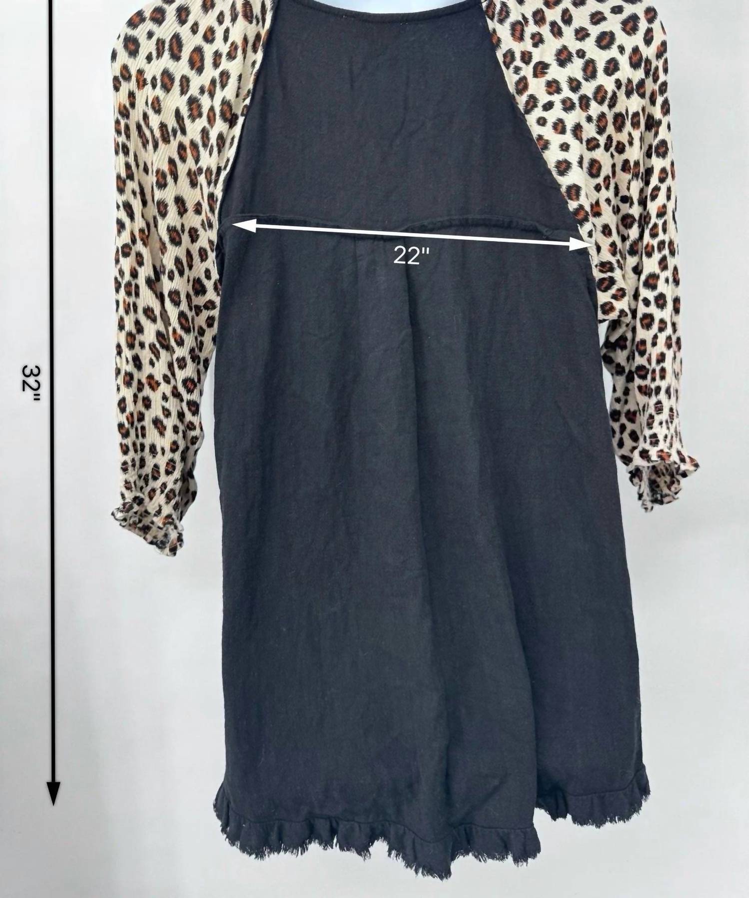Umgee - Women's Sleeve Leopard Linen Blend Tunic Top