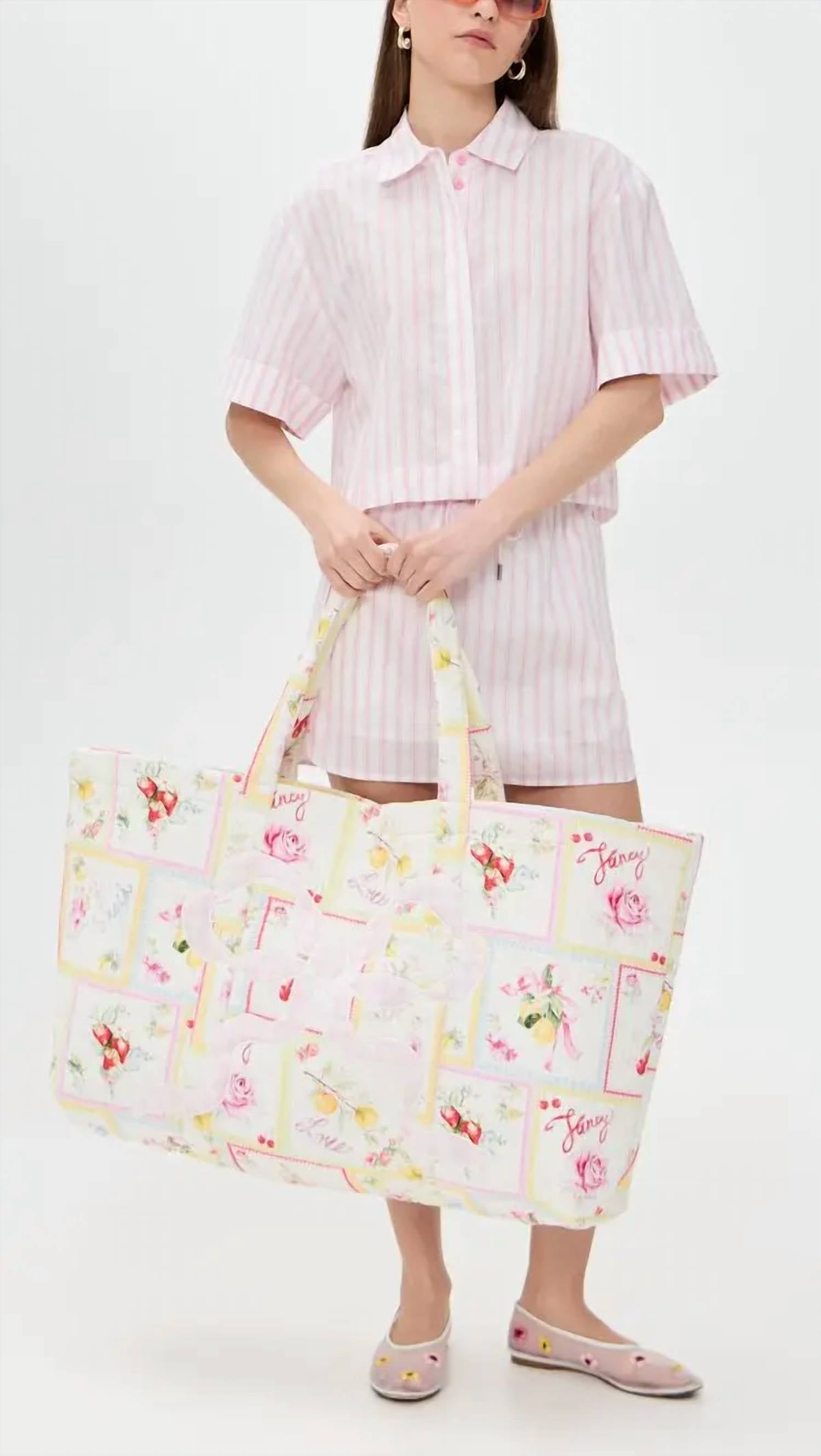 Loveshackfancy - Women's Cyndi Fruit Print Tote Bag