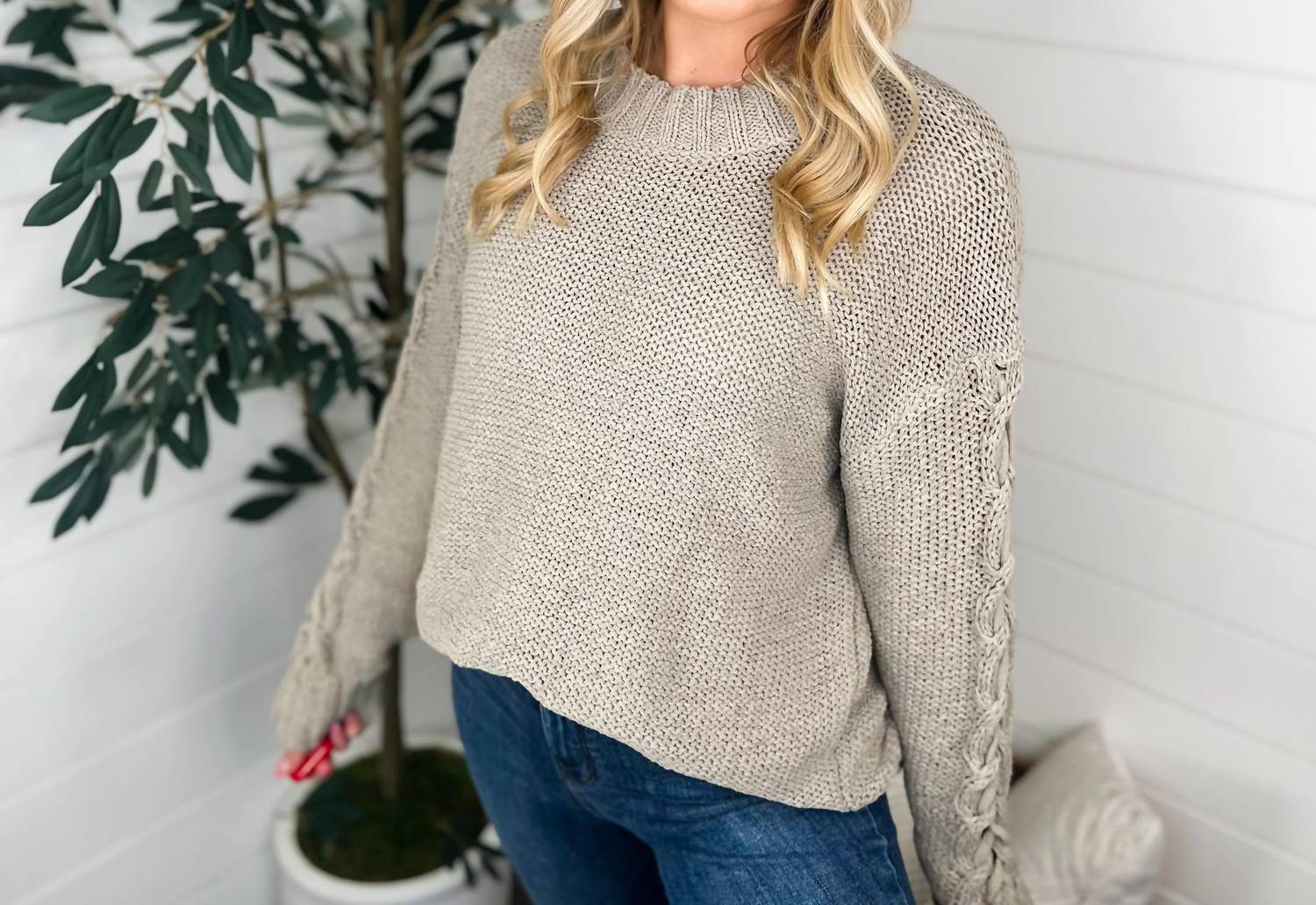 Sew In Love - Time Keeps Slipping Knit Long Sleeve Sweater