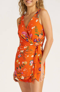 Matty M - floral sleevless skort romper